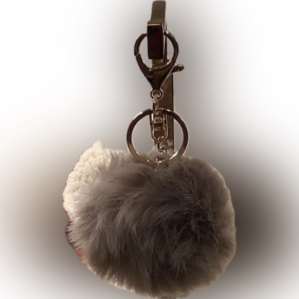 New Purse Charm Puffball Keyring